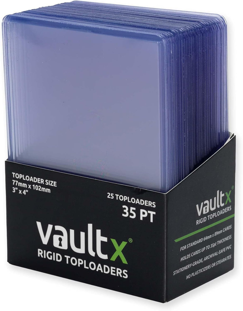 Toploaders 35Pt (25 Pack), 3" X 4" Seamless Clear Rigid Card Holders for Trading Cards TCG