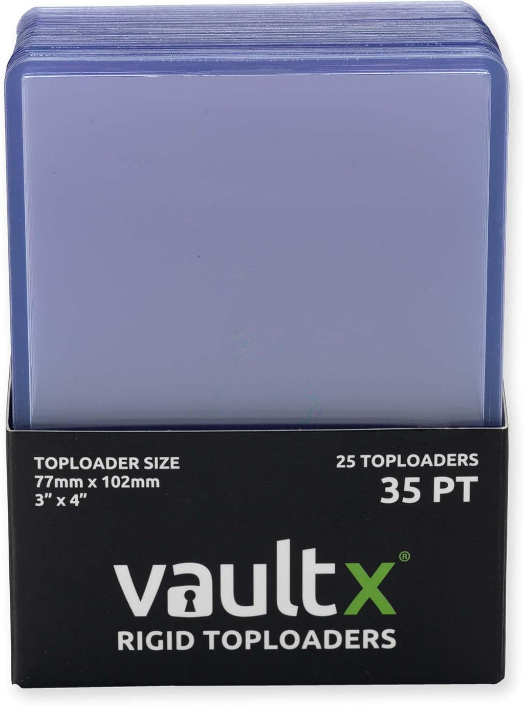 Toploaders 35Pt (25 Pack), 3" X 4" Seamless Clear Rigid Card Holders for Trading Cards TCG