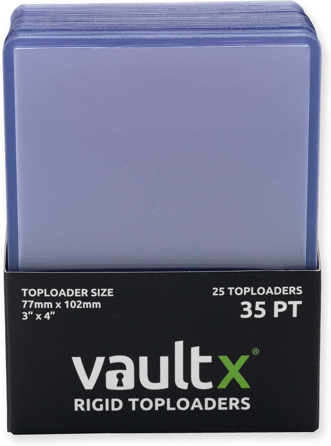 Toploaders 35Pt (25 Pack), 3" X 4" Seamless Clear Rigid Card Holders for Trading Cards TCG