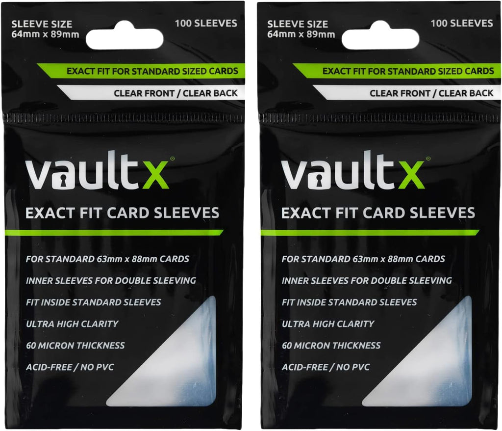 Exact Fit Sleeves (200 Pack) Perfect Inner Sleeves for Trading Cards, Clear