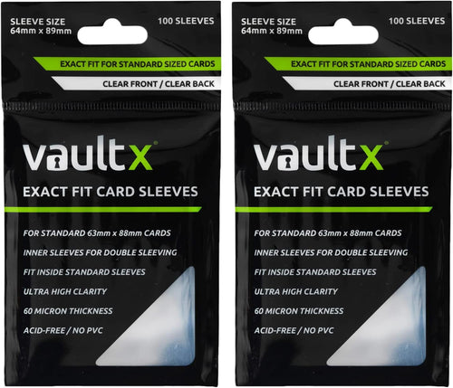 Exact Fit Sleeves (200 Pack) Perfect Inner Sleeves for Trading Cards, Clear