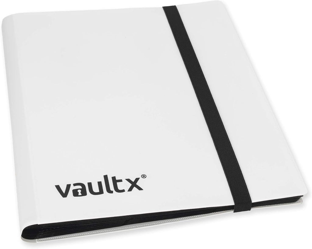 9 Pocket Standard Strap Binder, Holds 360 Trading Cards in 20 Side-Loading Pages (White)