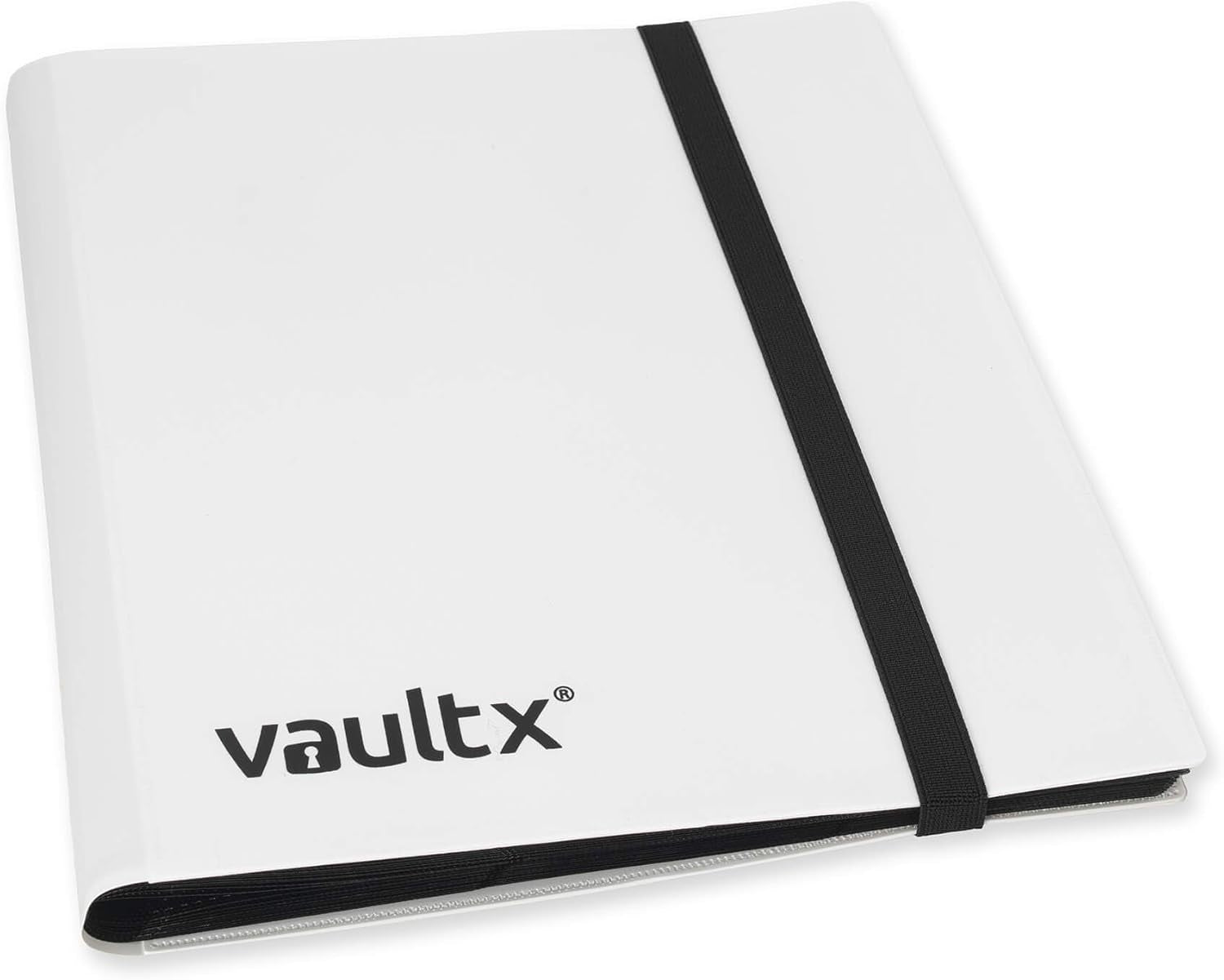 9 Pocket Standard Strap Binder, Holds 360 Trading Cards in 20 Side-Loading Pages (White)