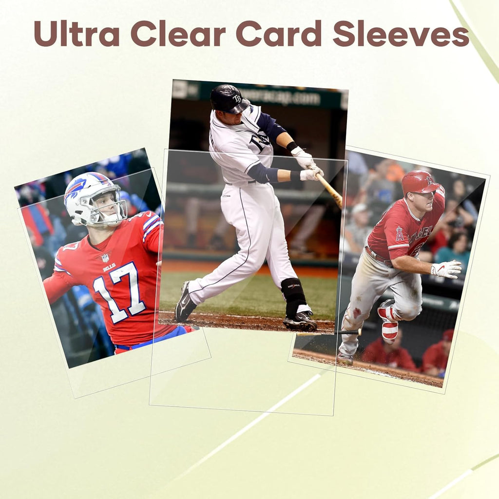 600 Count Card Sleeves, Clear Soft Trading Card Sleeves, Polypropylene (PP), Fit for MTG, TCG, Baseball, Football, Game Cards