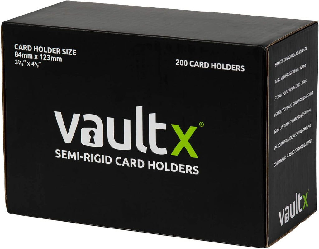 Semi-Rigid Trading Card Holders (200 Pack), Hard Sleeves for Trading Card Grading Submissions, Card Protectors