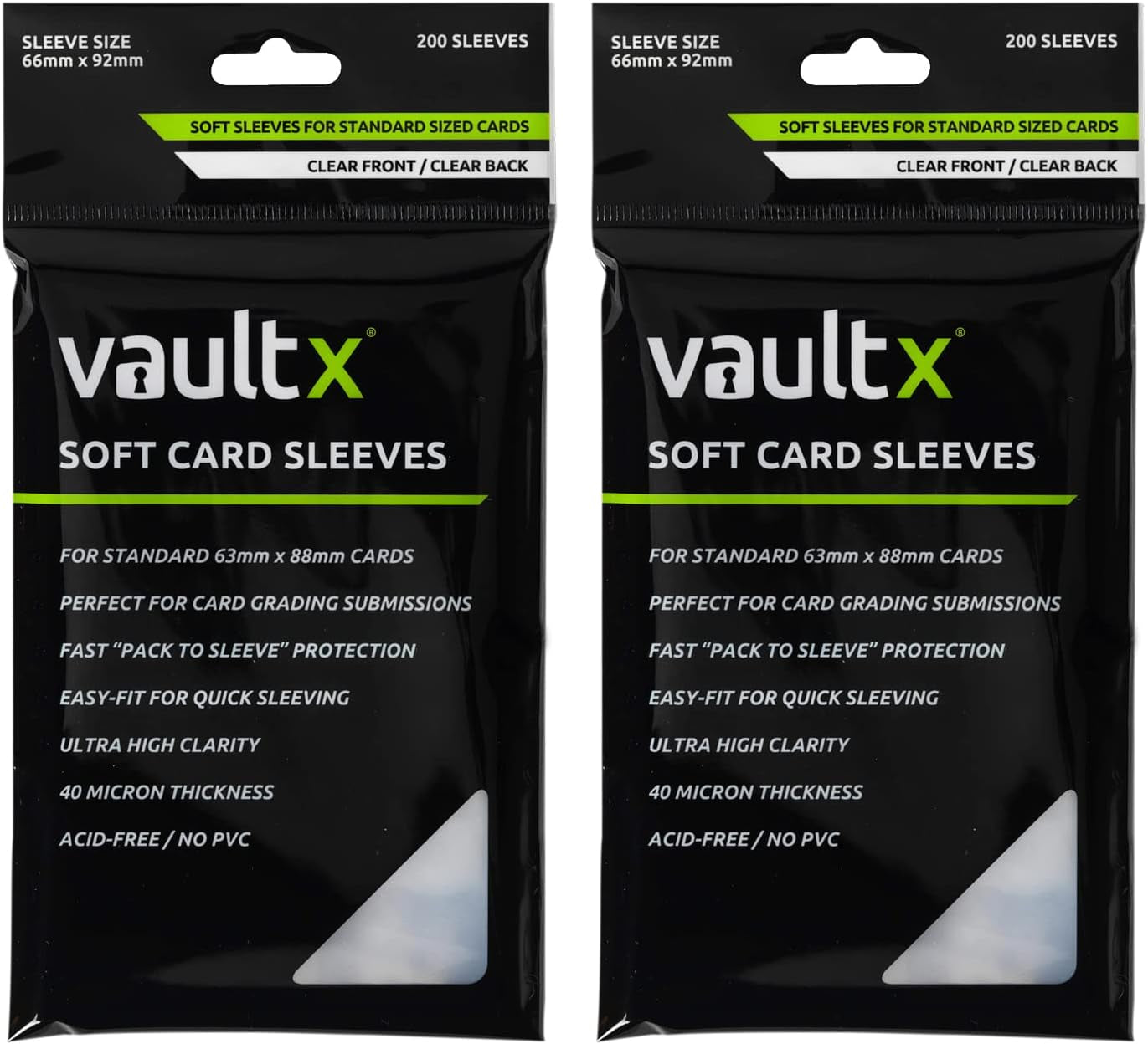 Soft Penny Sleeves (400 Pack) for Standard Trading Cards TCG, Clear