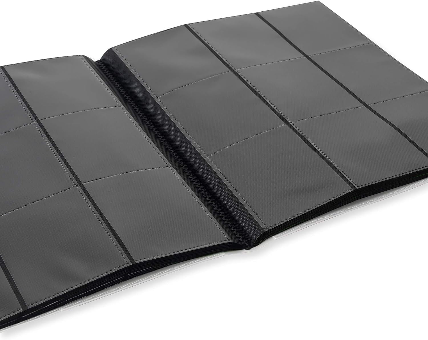 9 Pocket Standard Strap Binder, Holds 360 Trading Cards in 20 Side-Loading Pages (White)