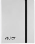 9 Pocket Standard Strap Binder, Holds 360 Trading Cards in 20 Side-Loading Pages (White)