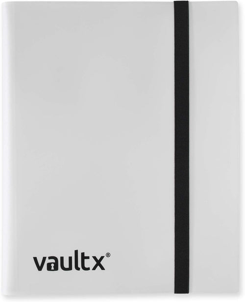 9 Pocket Standard Strap Binder, Holds 360 Trading Cards in 20 Side-Loading Pages (White)