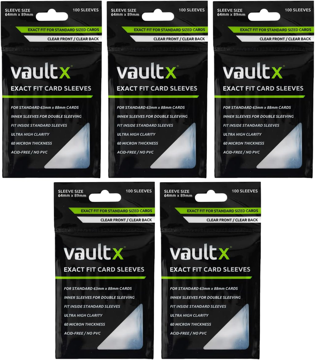 Exact Fit Sleeves (500 Pack) Perfect Inner Sleeves for Trading Cards, Clear