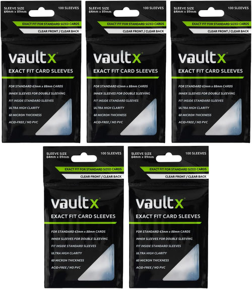 Exact Fit Sleeves (500 Pack) Perfect Inner Sleeves for Trading Cards, Clear