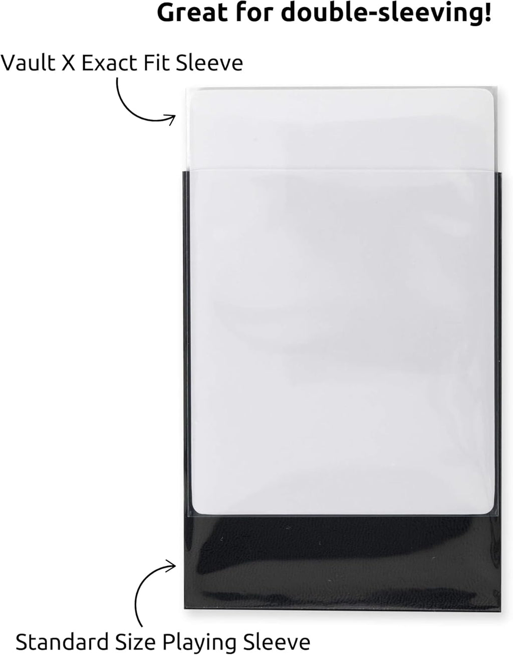Exact Fit Sleeves (500 Pack) Perfect Inner Sleeves for Trading Cards, Clear