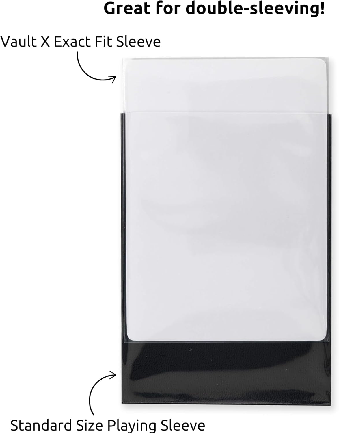 Exact Fit Sleeves (500 Pack) Perfect Inner Sleeves for Trading Cards, Clear