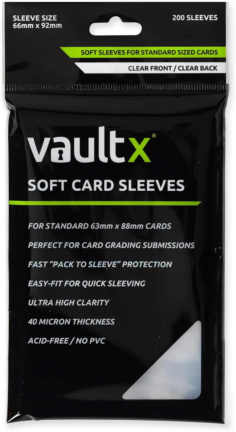 Soft Penny Sleeves (200 Pack) for Standard Trading Cards TCG, Clear